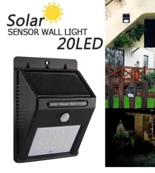 Solar Power LED Wall Light with PIR Motion Sensor